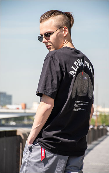 Футболка ALPHA INDUSTRIES ALPHA MA-1 TEE SS 24 black