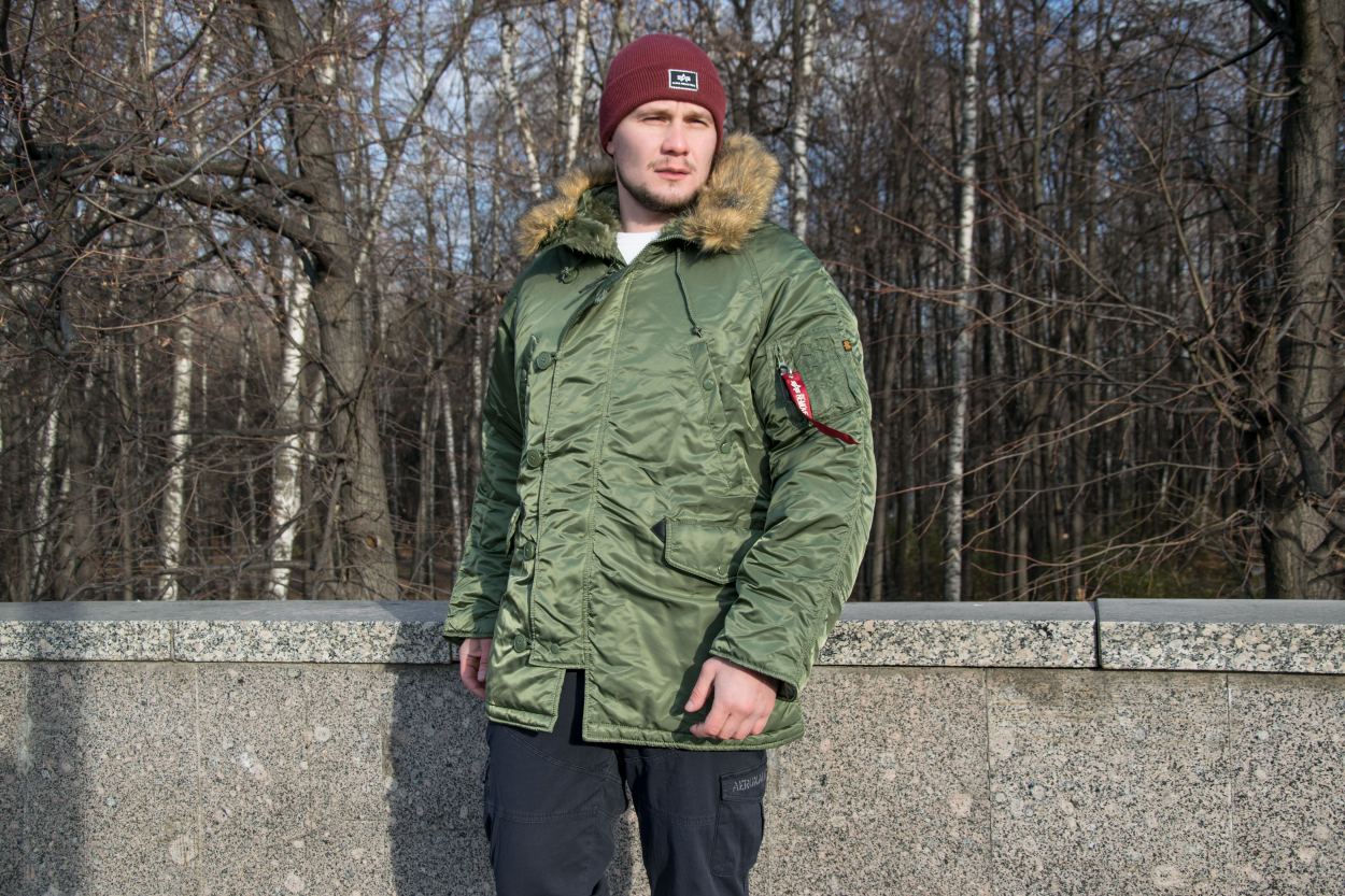 Аляска ALPHA INDUSTRIES CLASSIC N-3B sage green