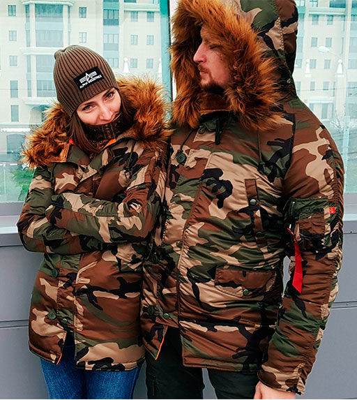 Аляска женская ALPHA INDUSTRIES VF 59 N-3B CAMO WOODLAND 65