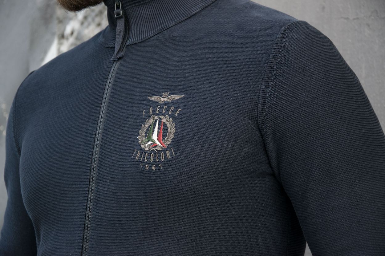 Толстовка вязаная AERONAUTICA MILITARE FW 20/21/IN blue navy (MA 1298)