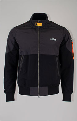 Толстовка комбинированная PARAJUMPERS JANGO SS 25 m black