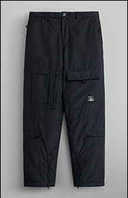Брюки-карго парашюты ALPHA INDUSTRIES RAF GROUNDCREW MOD PANT утеплённые FW 23/24 black