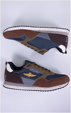 Кроссовки AERONAUTICA MILITARE (SC 0288) FW 26/27/CN multicolor blue/verde/marrone