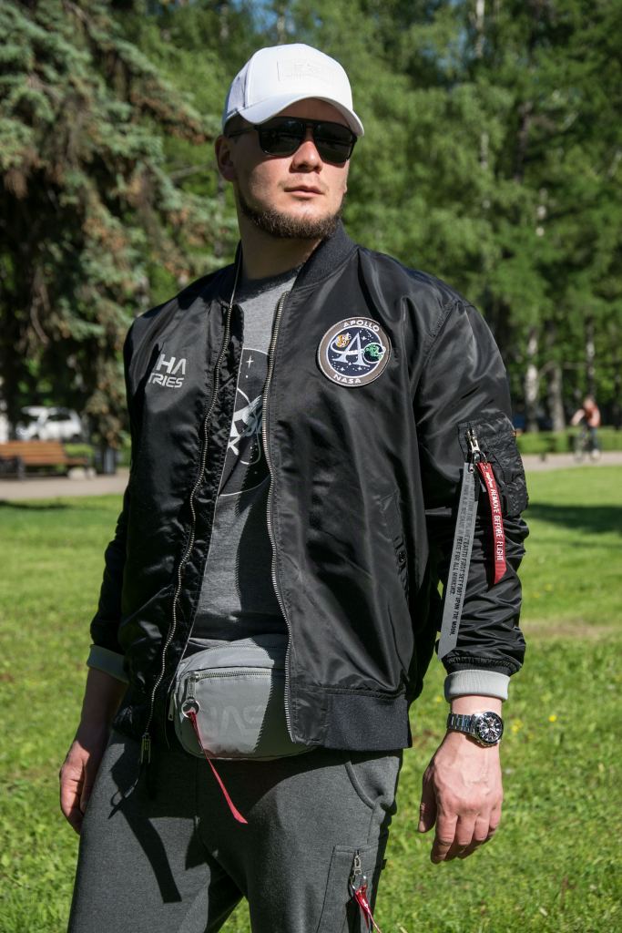 Ветровка-бомбер ALPHA INDUSTRIES MOON LANDING REVERSIBLE MA-1 rep.blue фото 2