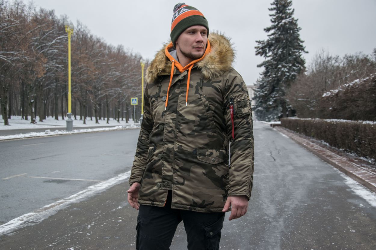 Камуфлированная аляска N 3 B ALPHA INDUSTRIES