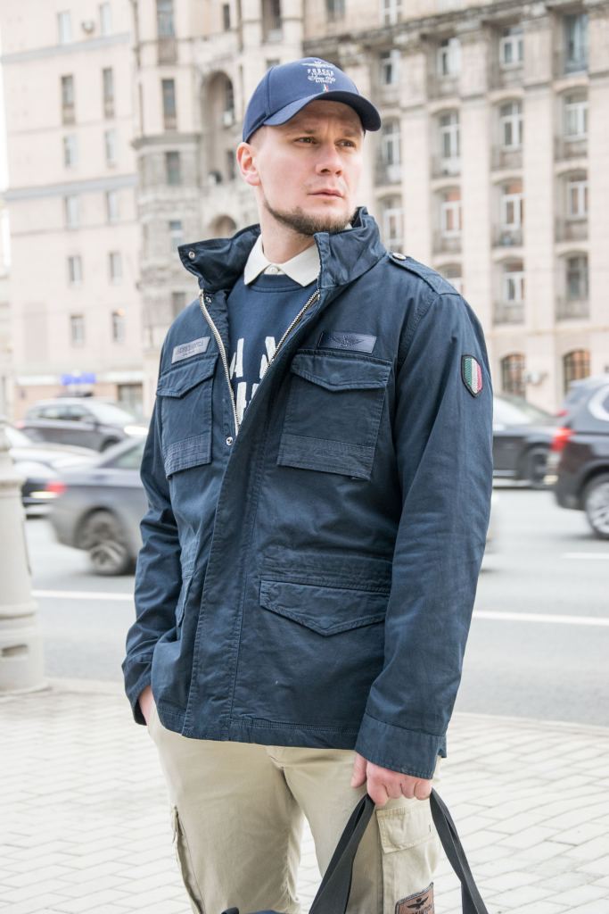 Ветровка AERONAUTICA MILITARE SS23 CN blue scuro AB2063 фото 4