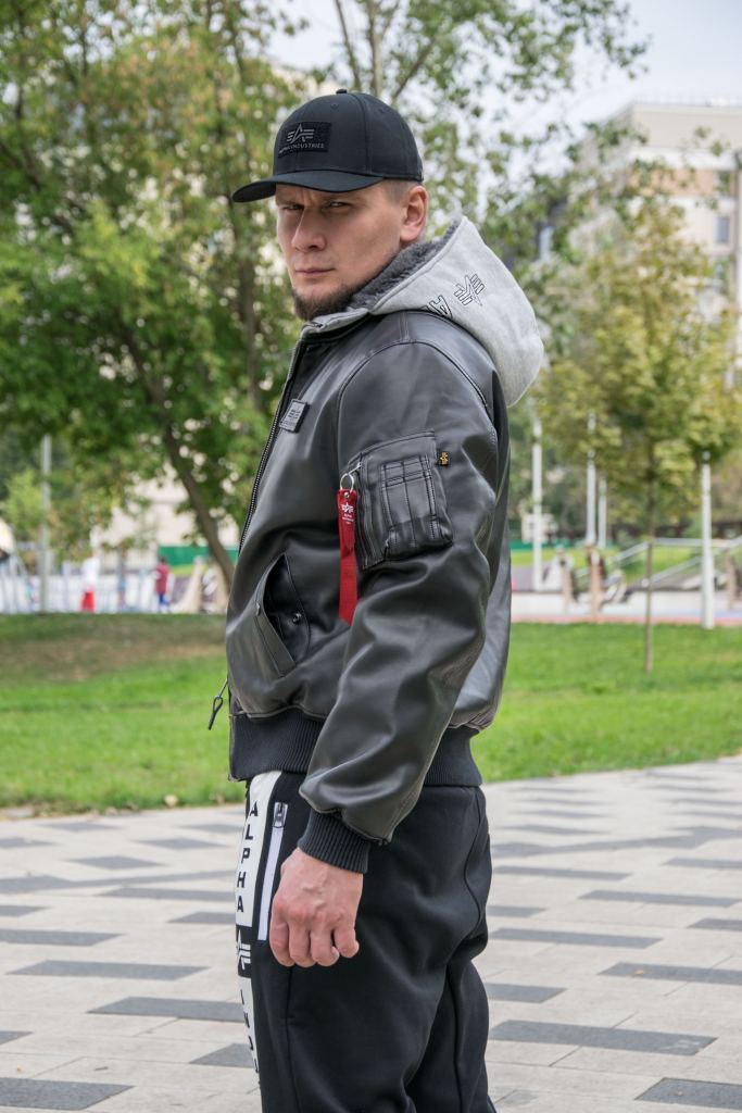 Куртка-бомбер летная ALPHA INDUSTRIES D-Tec FL MA-1 black grey фото 3.jpeg