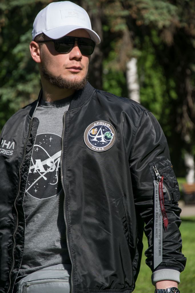 Ветровка-бомбер ALPHA INDUSTRIES MOON LANDING REVERSIBLE MA-1 rep.blue фото 1