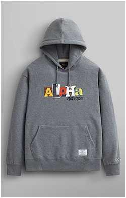 Толстовка ALPHA INDUSTRIES ALPHA RANSOM HOODIE SS 24 m medium charcoal heather