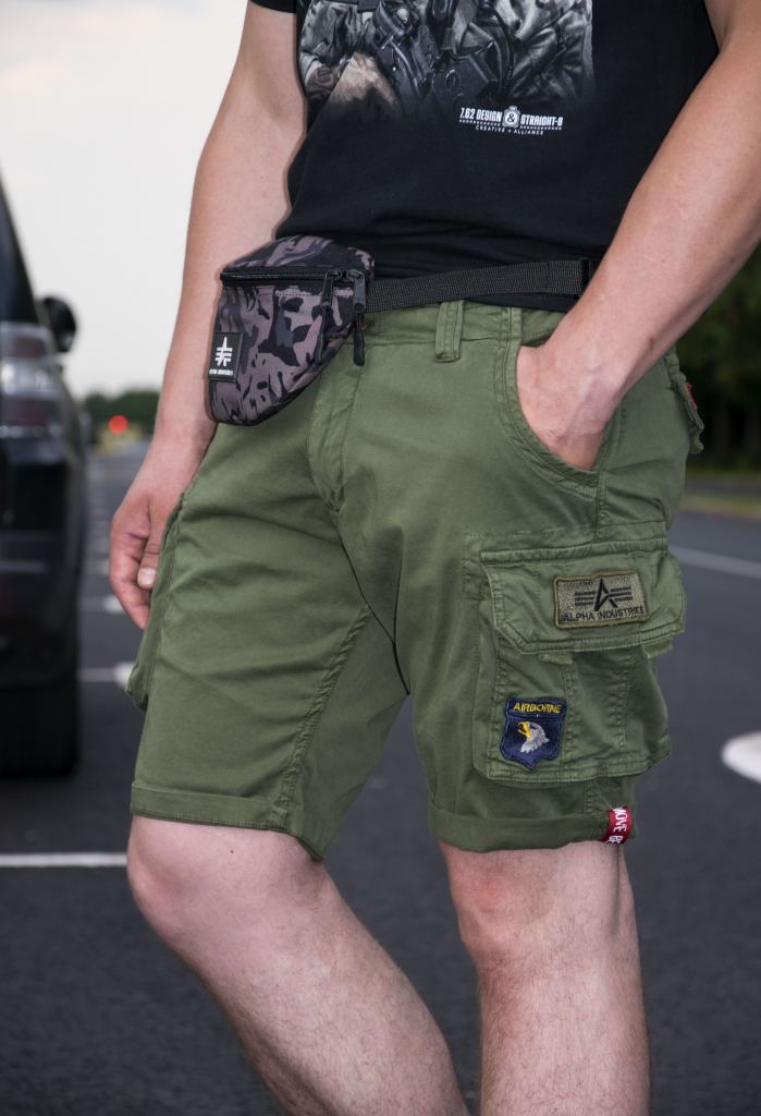 Шорты ALPHA INDUSTRIES CREW SHORT PATCH dark olive, купить в  Интернет-магазине