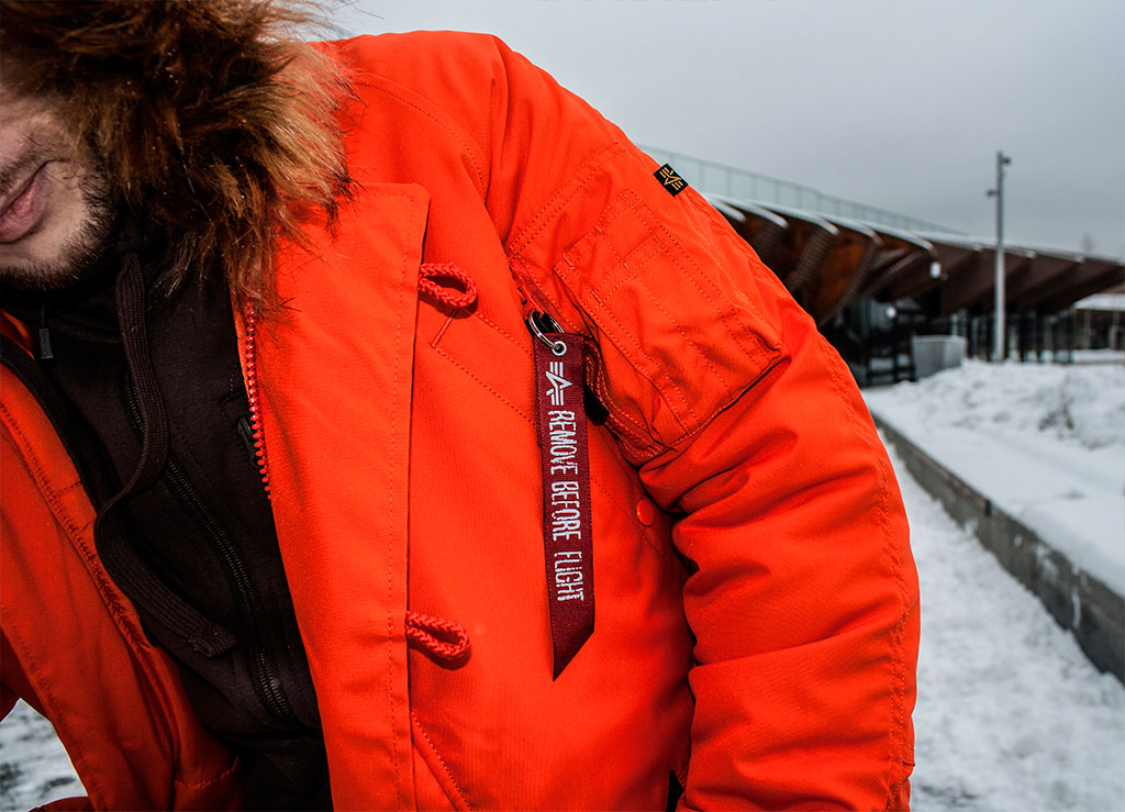 Мужская аляска ALPHA INDUSTRIES EXPLORER FLAME ORANGE