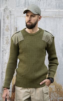 Свитер армейский MARINA MILITARE шерсть olive