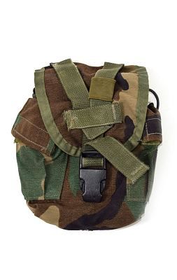 Чехол для фляги MOLLE camo woodland б/у