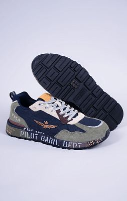 Кроссовки AERONAUTICA MILITARE (SC 0276) замша FW 26/27/CN verde/blue