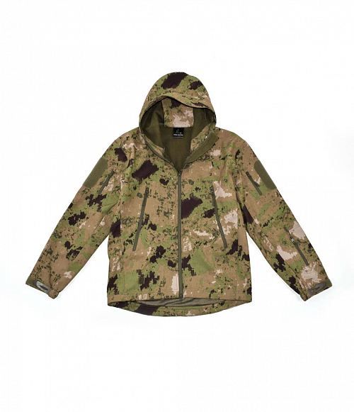 Куртка тактическая Outdoor Tactical Soft Shell с капюшоном camo green