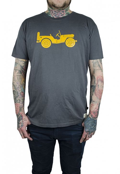 Футболка ALPHA INDUSTRIES WILLYS grey black Футболка ALPHA INDUSTRIES WILLYS grey black