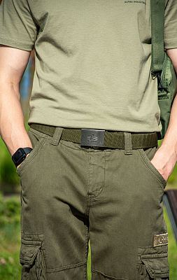 Ремень брючный ALPHA INDUSTRIES HEAVY DUTY BELT 4 cm olive