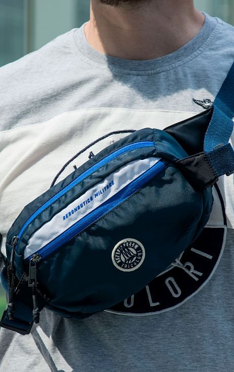 Сумка поясная AERONAUTICA MILITARE SS 20/CN blue navy/bluette/off white (BO 1027) Сумка поясная AERONAUTICA MILITARE SS 20/CN blue navy/bluette/off white (BO 1027)