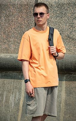 Футболка ALPHA INDUSTRIES ESSENTIAL RELAXED TEE SS 25 m muted saffron