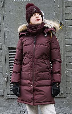 Женская куртка-пуховик PARAJUMPERS LONG BEAR burgundy