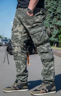 Брюки-карго Surplus AIRBORNE SLIMMY camo black