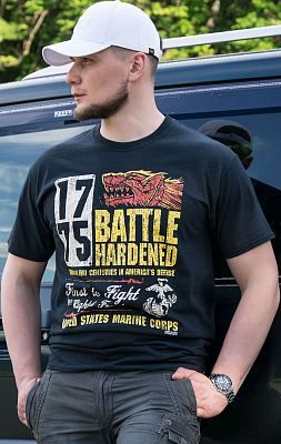 Футболка 7.62 USMC BATTLE HARDENED black (669)