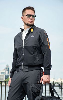 Толстовка комбинированная PARAJUMPERS JANGO SS 25 m black