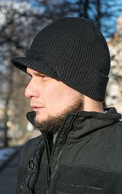 Шапка вязаная JEEP CAP шерсть black