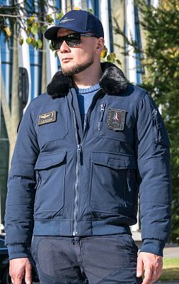 Куртка-пилот AERONAUTICA MILITARE FW 23/24 m/BD dark blue (AB 2106)