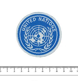 Нашивка UNITED NATIONS velcro blue