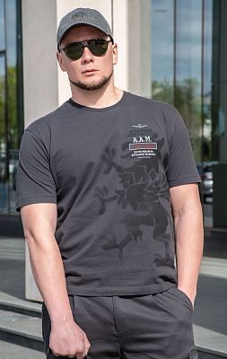 Футболка AERONAUTICA MILITARE GRIFO PRINT SS 24/TR anthracite grey (TS 2200)