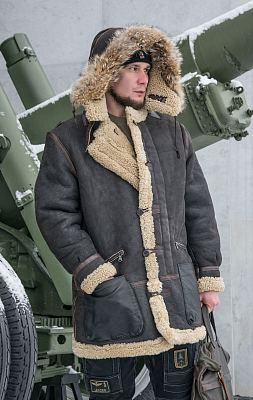 Куртка COCKPIT B-7 ALEUTIAN WW-II кожа dark brown (Z21M035)