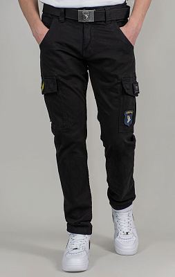 Брюки-карго ALPHA INDUSTRIES PETROL PATCH black