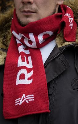 Шарф ALPHA INDUSTRIES REMOVE BEFORE FLIGHT red