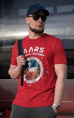 Футболка ALPHA INDUSTRIES MISSION TO MARS T speed red
