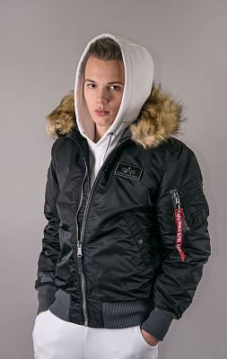 Куртка ALPHA INDUSTRIES HOODED CW MA-1 black