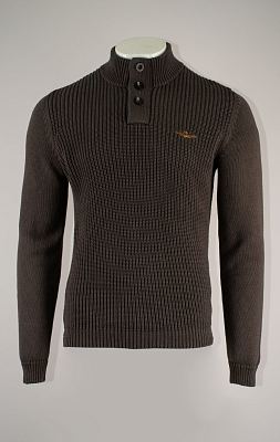 Свитер на пуговицах AERONAUTICA MILITARE FW 25/26/BL beluga grey (MA 1572)