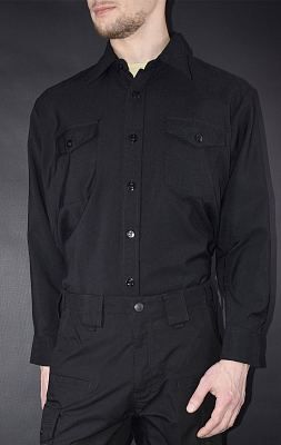 Рубашка армейская шерсть25%/полиэстр75% black