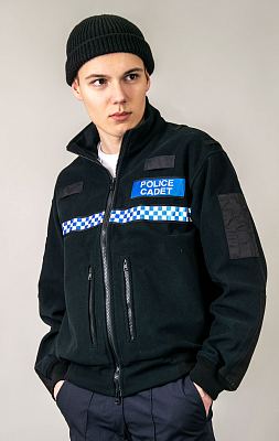 Толстовка форменная POLICE CADET флис без капюшона black
