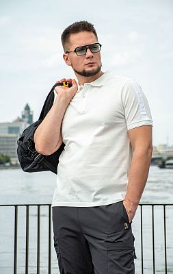 Футболка-поло PARAJUMPERS SPACE POLO SS 25 m white
