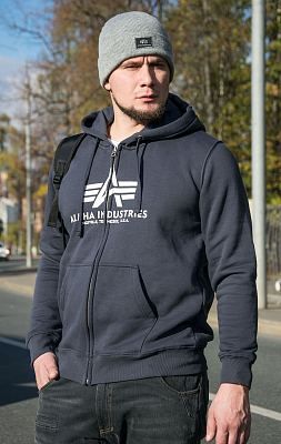 Толстовка ALPHA INDUSTRIES BASIC ZIP HOODY navy