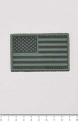 Нашивка ПВХ Fostex US FLAG на липучке olive