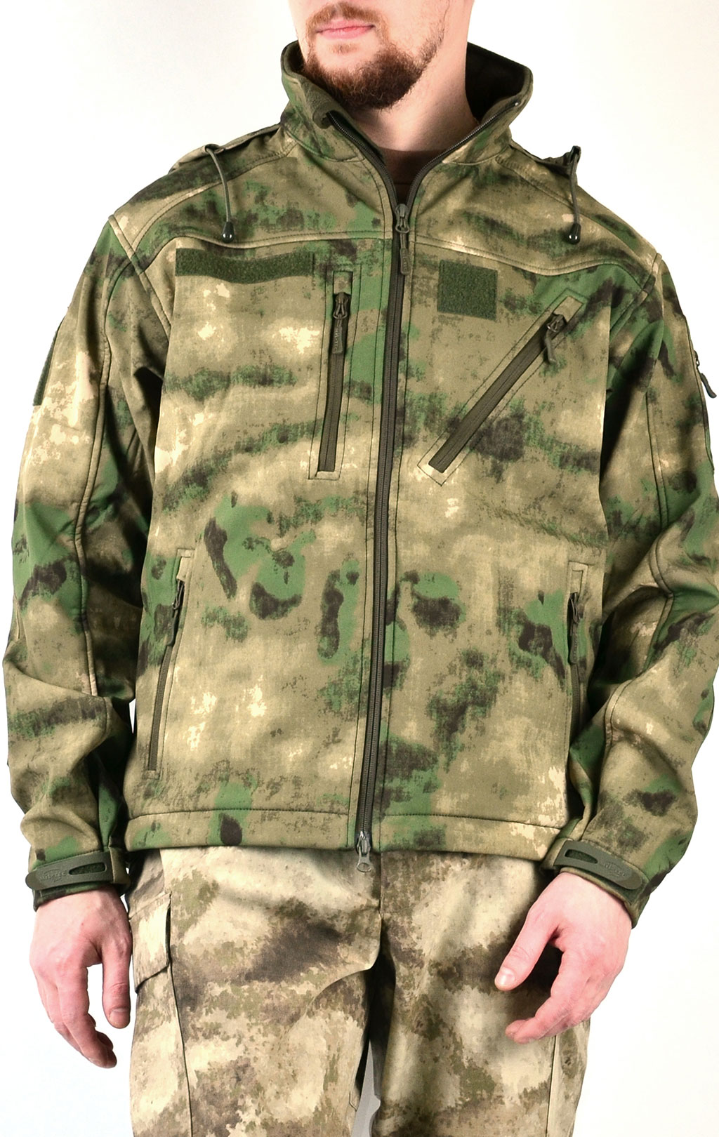 Куртка тактическая Mil-Tec SCU 14 Soft Shell green camo 