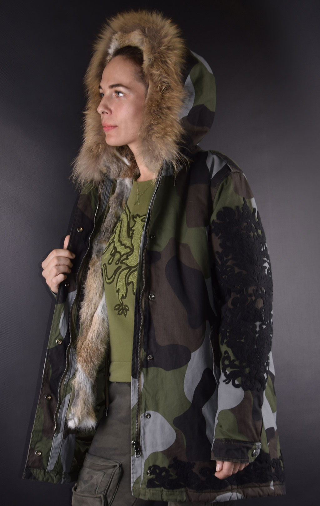 Женская куртка-парка CANADIAN BERNIERES CANVAS COTTON bosco green 