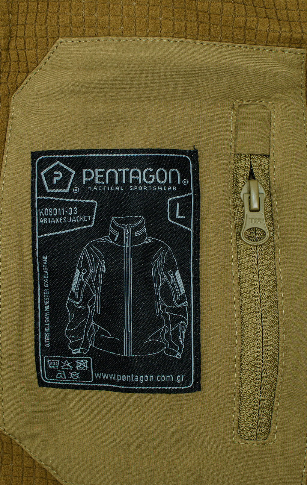 Куртка тактическая softshell Pentagon мембрана ARTAXES big size Soft Shell coyote 08011 