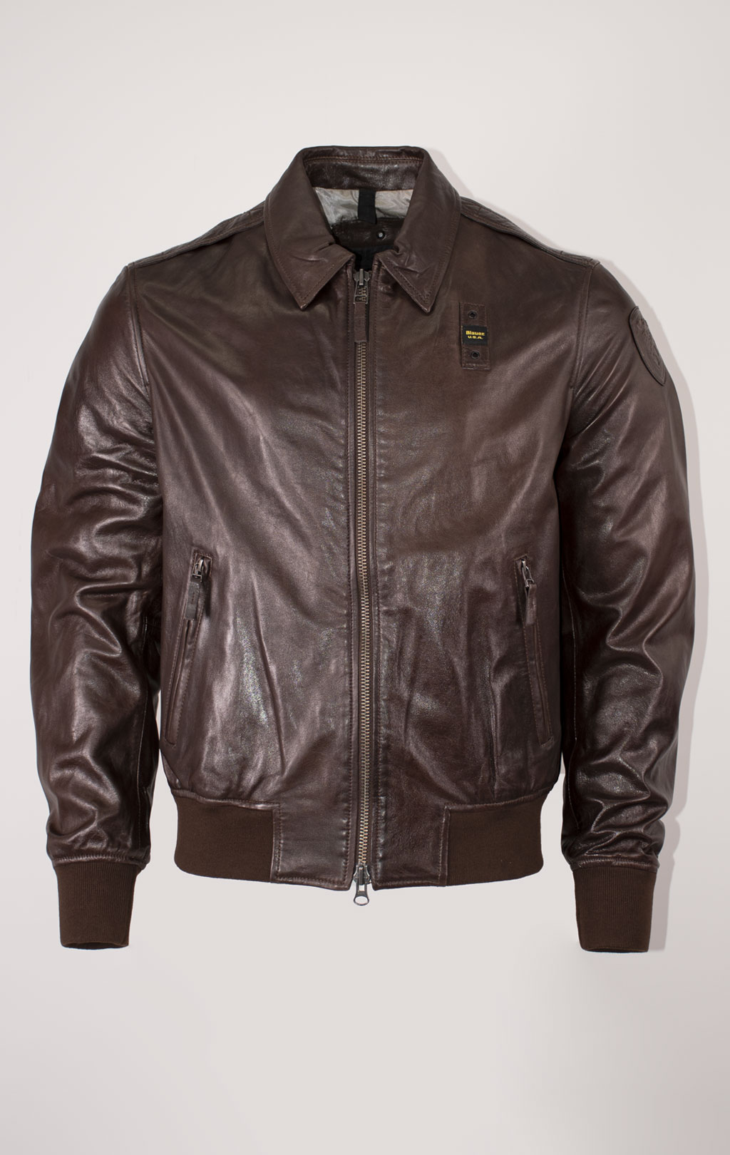 Куртка BLAUER кожа SS 24 m brown (LO2418) 